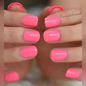 2/$16 Watermelon Pink Press On Nails